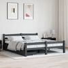 vidaXL Estructura de cama con 2 cajones pino gris oscuro 160x200 cm