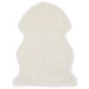 vidaXL Alfombra de piel de oveja sint&eacute;tica blanco 60x90 cm