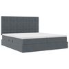 vidaXL Cama con almacenamiento Gris oscuro 200 x 200 cm Terciopelo