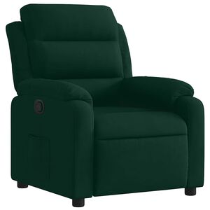 vidaXL Sill&oacute;n reclinable de terciopelo verde oscuro