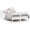 vidaXL Estructura de cama sin colch&oacute;n madera maciza blanca 120x190 cm