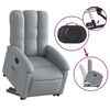 vidaXL Sill&oacute;n reclinable elevable de tela gris claro