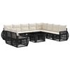 vidaXL Conjunto de sof&aacute;s de jard&iacute;n 11 uds. Negro y Blanco Crema