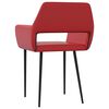 vidaXL Sillas de comedor 2 unidades cuero sintético rojo tinto