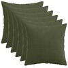 vidaXL Funda de almohada 6 uds. HEERLEN Verde 30 x 30 cm pana