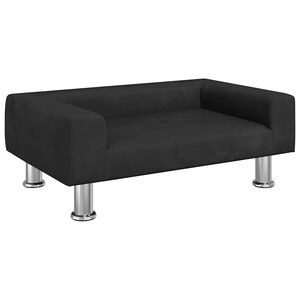 vidaXL Sof&aacute; para ni&ntilde;os de terciopelo negro 70x45x26,5 cm