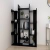 vidaXL Librería de madera contrachapada negro 86x25,5x140 cm
