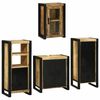vidaXL Juego de muebles de baño 4 pcs Marrón Madera de mango maciza