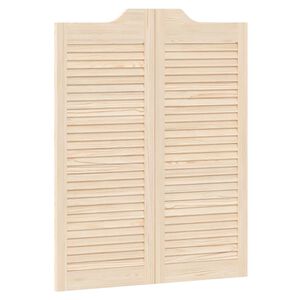 vidaXL Puertas batientes Natural 100 x 40 cm Madera de Pino Maciza