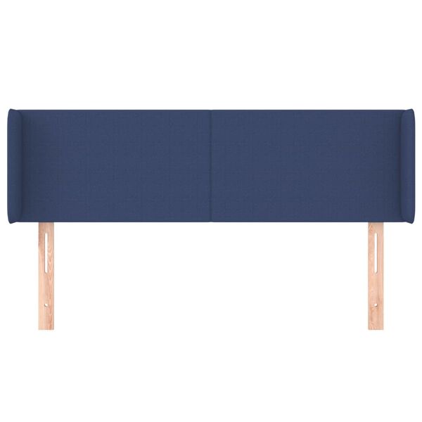 vidaXL Cabecero de tela azul 147x16x78/88 cm