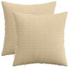 vidaXL Funda de almohada 2 uds. HEERLEN Verde gris&aacute;ceo 35 x 35 cm pana