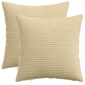 vidaXL Funda de almohada 2 uds. HEERLEN Verde gris&aacute;ceo 35 x 35 cm pana