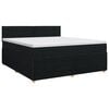 vidaXL Cama box spring con colch&oacute;n Negro 160 x 200 cm Tela