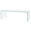 vidaXL Mesa de centro de vidrio templado transparente 98x45x30 cm
