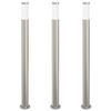 vidaXL Balizas de luz, 3 unidades, 110 cm, acero inoxidable, IP44