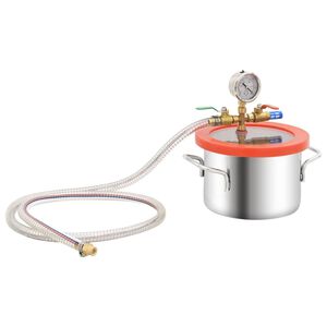 vidaXL C&aacute;mara de vac&iacute;o de acero inoxidable 3,7 L