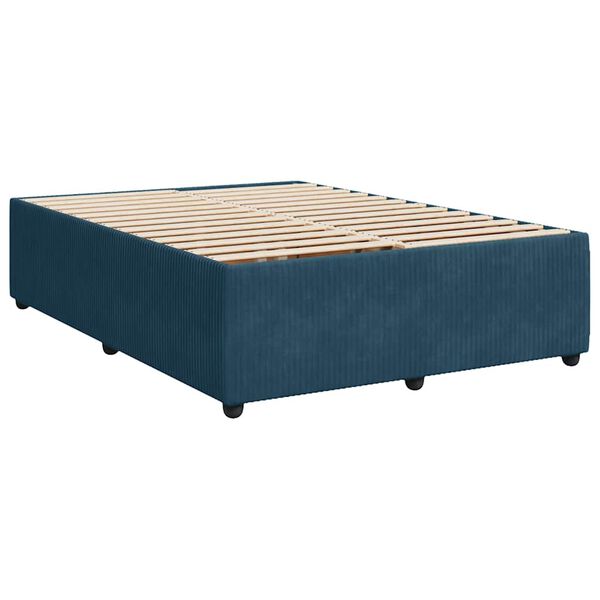 vidaXL Estructura de cama de terciopelo azul 140x190 cm