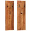 vidaXL Percheros de pared 2 uds madera maciza de acacia 36x3x110 cm