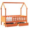 vidaXL Estructura de cama para ni&ntilde;os con cajones madera pino 70x140 cm