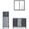vidaXL Set de muebles de baño 3 pzas madera contrachapada gris sonoma