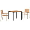 vidaXL Conjunto de Comedor de Jard&iacute;n 3 uds. Beige y Marr&oacute;n