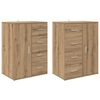 vidaXL Tableros Lateral CORONA 2 uds. Roble artisan 59 x 39 x 80 cm