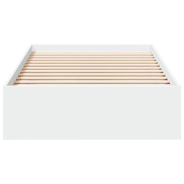 vidaXL Cama con cajones madera de ingeniería blanca 75x190 cm