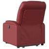 vidaXL Sill&oacute;n reclinable elevable cuero artificial rojo tinto
