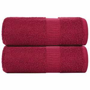 vidaXL Toallas de ba&ntilde;o FROGN 2 uds burdeos 30x30 cm 360 g/m&sup2;