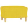 vidaXL Sill&oacute;n con taburete tela amarillo claro 60 cm