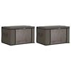 vidaXL Caja de almacenamiento con ventana lateral transparente 2 pcs