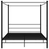 vidaXL Estructura de cama con dosel sin colchón metal negro 180x200 cm