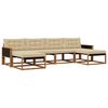 vidaXL Conjunto de sof&aacute;s de exterior 6 uds. Natural y Beige