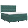 vidaXL Cama box spring con colch&oacute;n Verde oscuro 140 x 200 cm