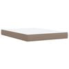 vidaXL Cama box spring con colch&oacute;n cuero sint&eacute;tico capuchino 140x190cm