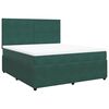 vidaXL Cama box spring con colch&oacute;n terciopelo verde oscuro 180x200 cm