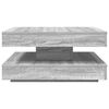 vidaXL Mesa de centro giratoria 360 grados gris Sonoma 70x70x34,5 cm