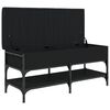 vidaXL Banco zapatero madera de ingenier&iacute;a negro 102x42x45 cm