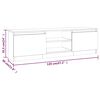 vidaXL Mueble para TV madera contrachapada roble marr&oacute;n 120x30x35,5 cm