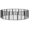 vidaXL Puerta para perros 12 uds. Negro 60 x 60 cm Acero Galvanizado