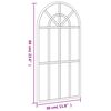 vidaXL Espejo de pared arco de hierro negro 30x60 cm