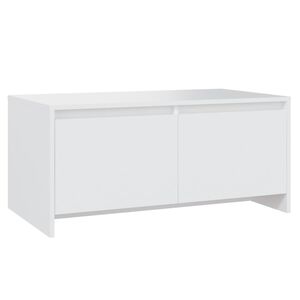 vidaXL Mesa de centro madera contrachapada blanco 90x50x41,5 cm