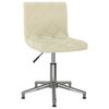 vidaXL Sillas de comedor giratorias 2 uds terciopelo crema