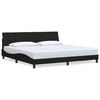 vidaXL Estructura de cama sin colch&oacute;n Hanko tela negro 200x200 cm