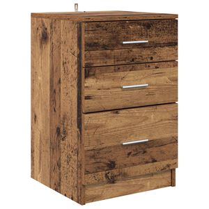 vidaXL Armario de Noche con caj&oacute;n Madera vieja 40 x 40 x 63 cm