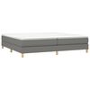 vidaXL Cama box spring con colchón tela gris oscuro 200x200 cm