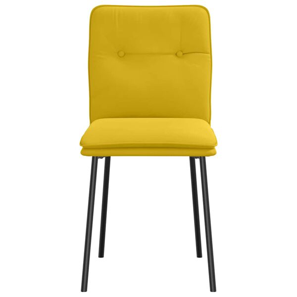 vidaXL Sillas de comedor 4 unidades terciopelo amarillo