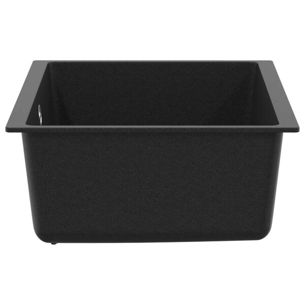 vidaXL Lavabo Negro 530 x 460 mm 80% Cuarzo y 20% Resina