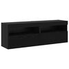 vidaXL Conjunto de mueble de TV 6 pcs Roble negro Madera contrachapada