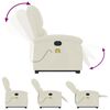 vidaXL Sillón reclinable de masaje elevable terciopelo crema